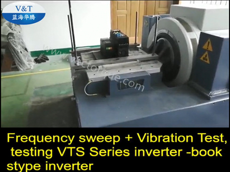 Frequency sweep + Vibration Test, testing VTS Series inverter book stype inverter
